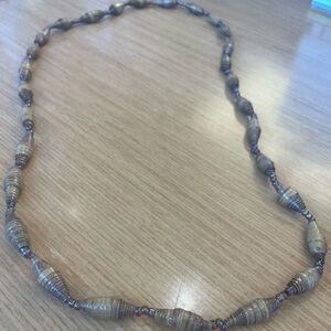 Tan long necklace